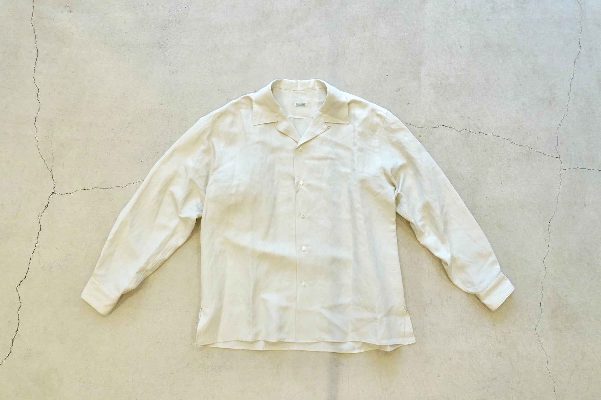 A.PRESSE / Silk Linen Open Collar L/S Shirt – web-inter
