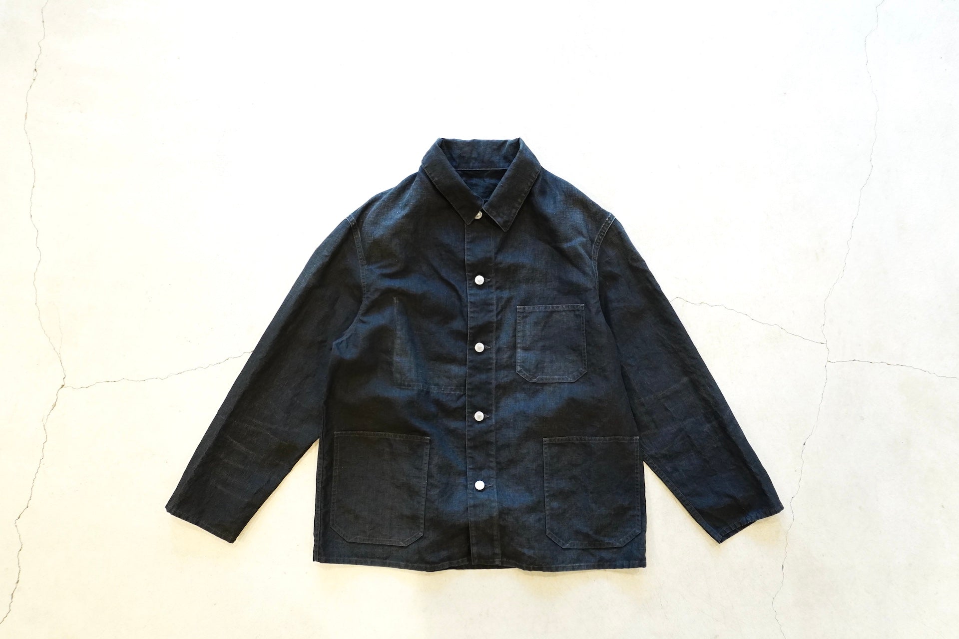 ジャケット・アウター Apresse vintage black linen coverall 3 A.PRESSE Vintage Black Linen Coverall – unexpected store
