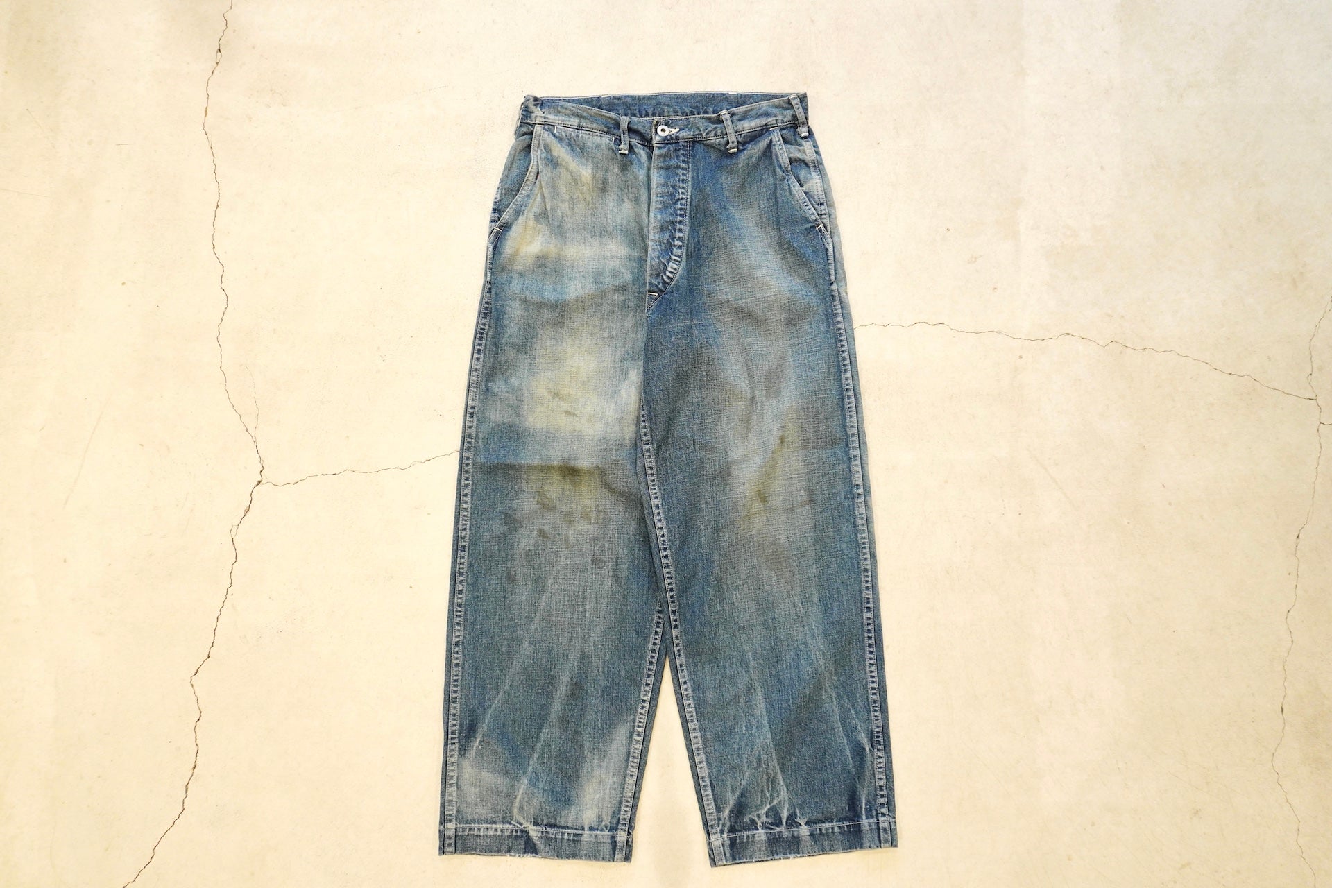 パンツ A.PRESSE US ARMY Dungaree Denim Trousers A.PRESSE US ARMY Dungaree Denim Trousers - DIMPLE