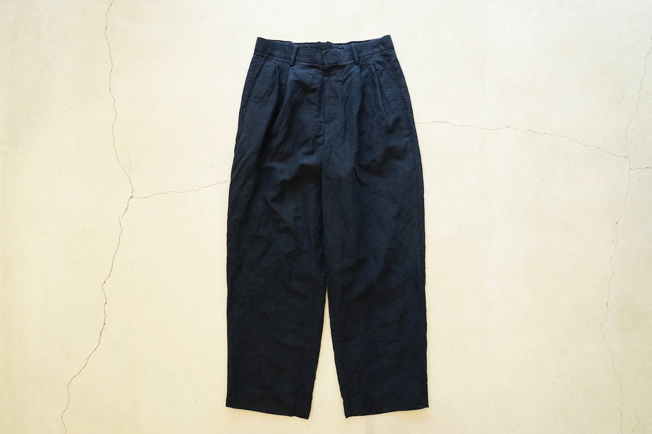 A.PRESSE / Silk Linen Wide Trousers – web-inter