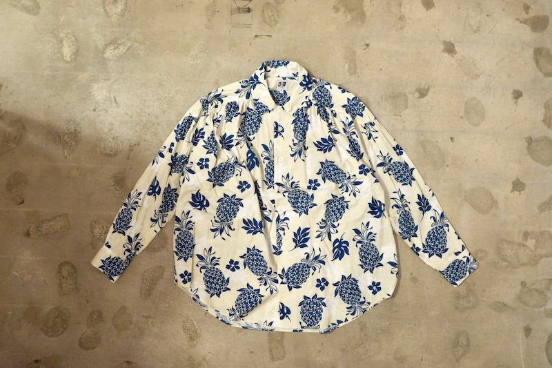 MORE SALE<40%OFF>AiE / Painter Shirt - Rayon Pineapple Print