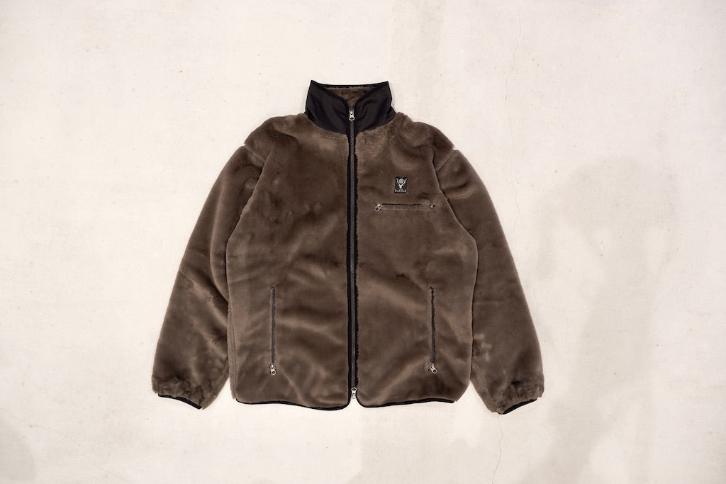 South2 West8 / Piping Jacket - Micro Fur