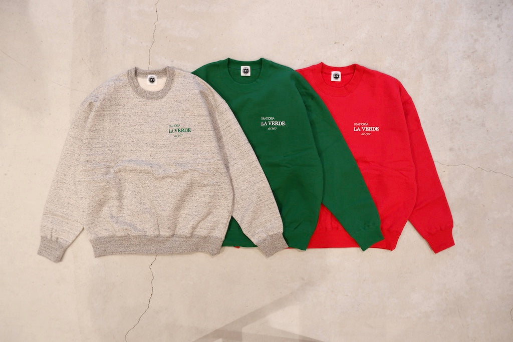 CITY COUNTRY CITY / EMBROIDERED LOGO COTTON SWEAT SHIRT_LA VERDE