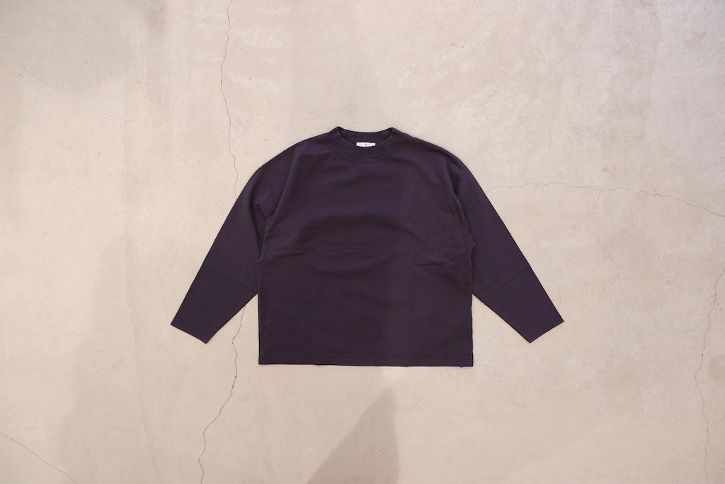 Y / ORGANIC COTTON JERSEY MOCK NECK P/O