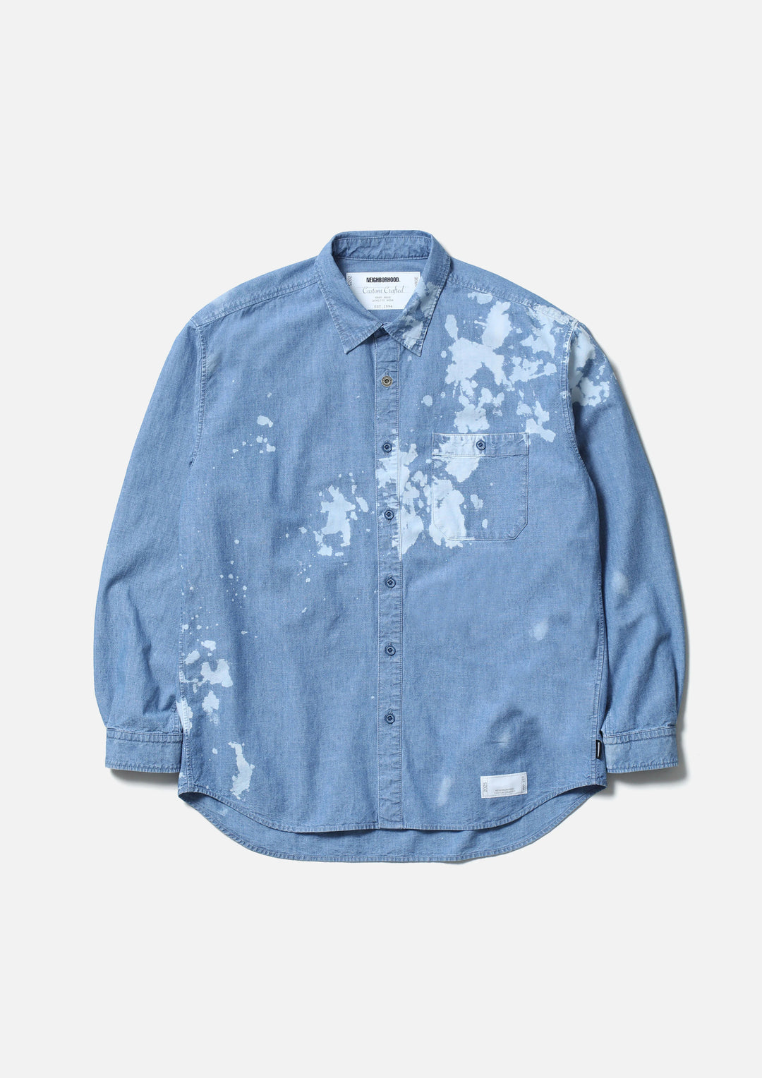 NEIGHBORHOOD シャンブレーシャツ　Lサイズ NEIGHBORHOOD / GARMENT BLEACH CHAMBRAY SHIRT LS – web-inter