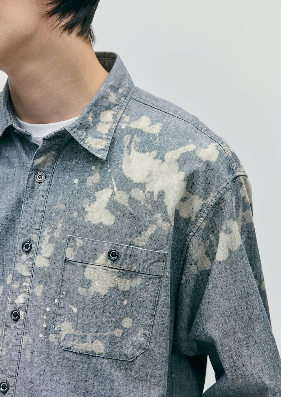 シャンシャン　neighborhood シャツ NEIGHBORHOOD / GARMENT BLEACH CHAMBRAY SHIRT LS – web-inter