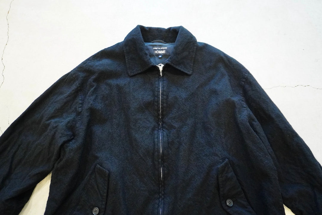 comme des garcons ジップアップ ブルゾン M COMME des GARCONS HOMME / ウールサージ製品縮絨 ジップアップ