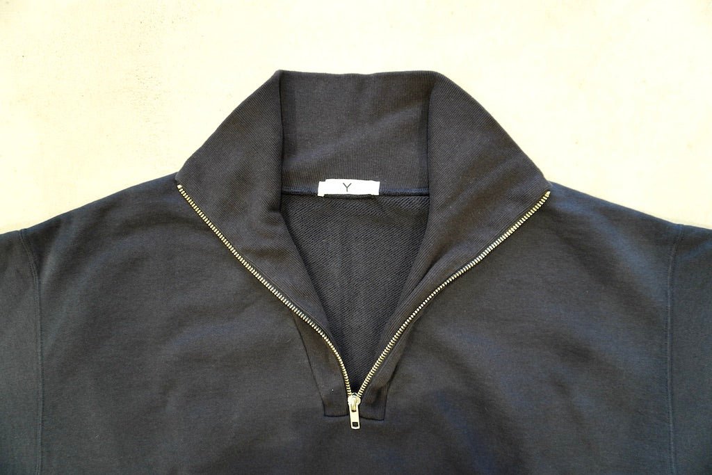 Y / ORGANIC COTTON BLEND HEAVY WEIGHT FLEECE HALF ZIP – web-inter