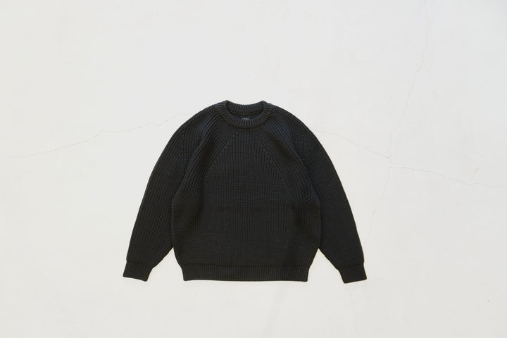 BATONER◆SIGNATURE CREW NECK/ニット/1/ウール/ブラック/無地/BN-16FL-010// セール】SIGNATURE CREW NECK（ニット/セーター）｜BATONER