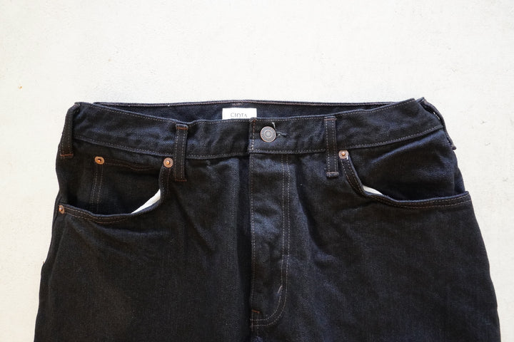 SALE<30%OFF>CIOTA / New Wide Tapered 5 Pocket Pants Black 