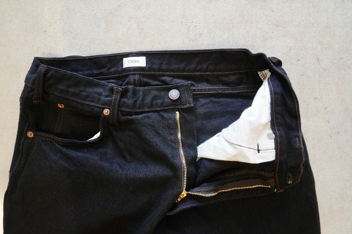 SALE<30%OFF>CIOTA / New Wide Tapered 5 Pocket Pants Black 
