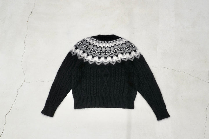 SALE<20%OFF>BATONER (women's) / MOHAIR NORDIC CREW SALE<20%OFF>BATONER (women's) / MOHAIR NORDIC CREW