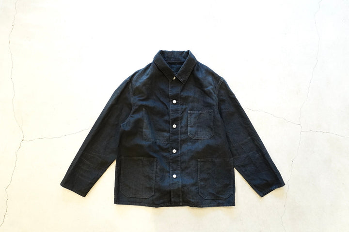 A.PRESSE / Vintage Black Linen Coverall – web-inter