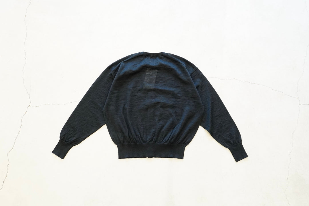 BATONER CHOMA CREW NECK CARDIGAN グレーブルー SALE<30% OFF> BATONER (WOMEN)/ CHOMA CREW NECK