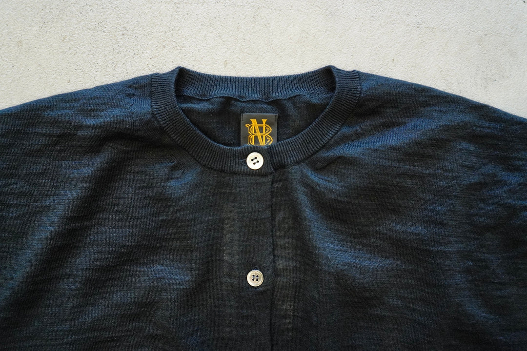 BATONER CHOMA CREW NECK CARDIGAN/グレーブルー2 BATONER バトナー ロイヤルラミー クルーネック カーディガン