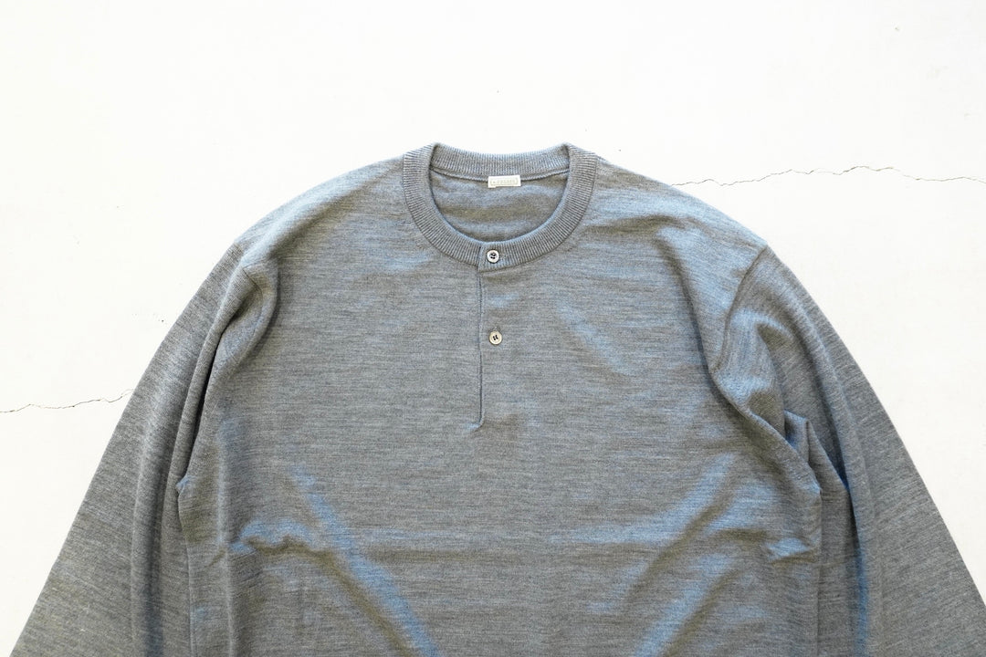 A.PRESSE / Wool Knit Henley Neck Sweater – web-inter