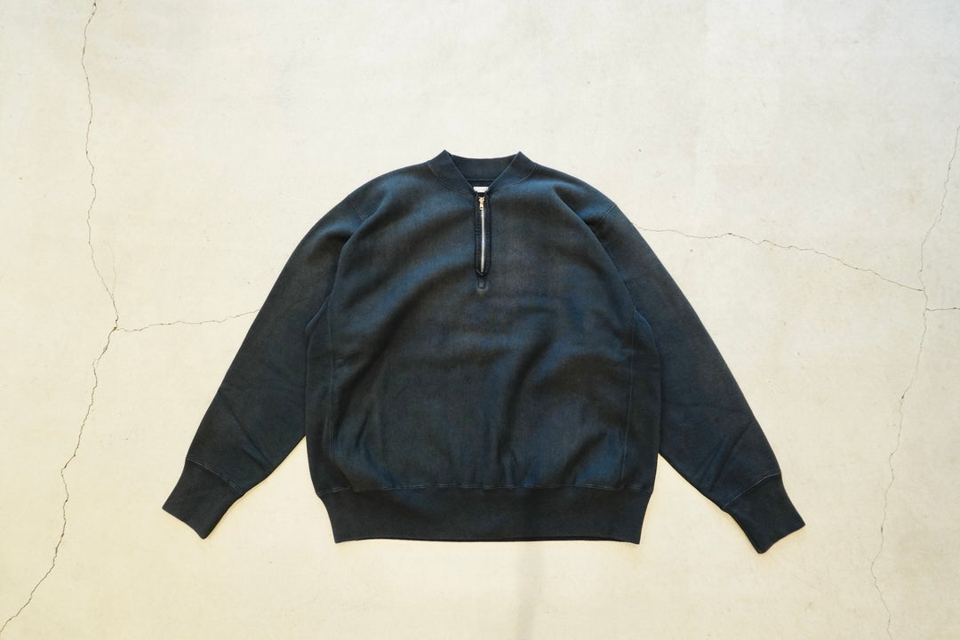 A.PRESSE / Vintage Half Zip Rib Collar Sweatshirt – web-inter
