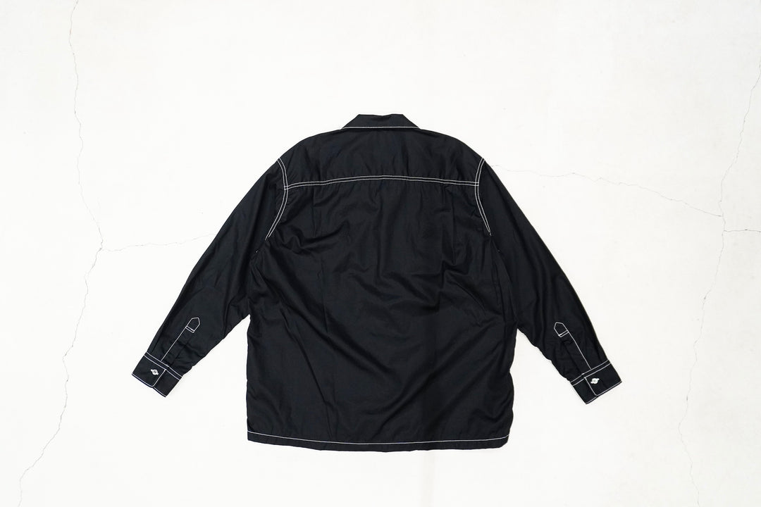 COMME des GARCONS HOMME / 綿ブロード オープンカラーシャツ 製品洗