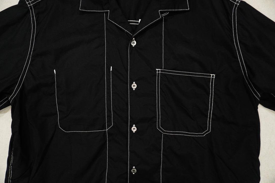 COMME des GARCONS HOMME / 綿ブロード オープンカラーシャツ 製品洗