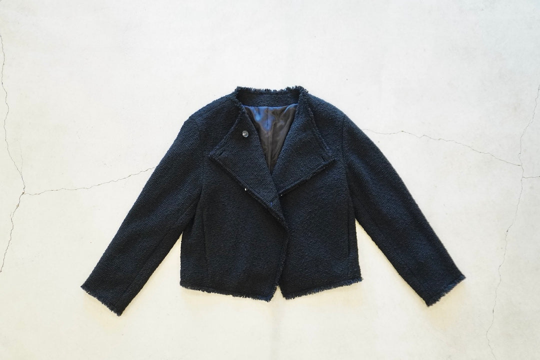 YLEVE (WOMEN'S) / TWEED COLLARLESS JACKET – web-inter