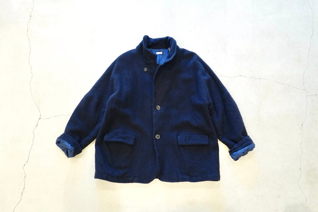 holk ダークネイビー縮絨ジャケット SALE <30%OFF> holk (WOMEN'S) / 2B JACKET 縮絨ウール – web-inter