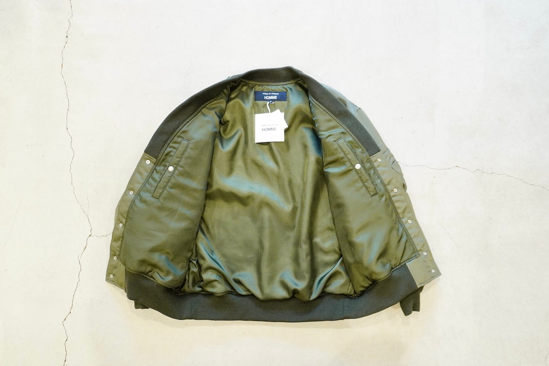 COMME des GARCONS HOMME ナイロン ノーカラージャケット MORE SALE! <40% OFF>COMME des GARCONS HOMME / 綿ナイロン