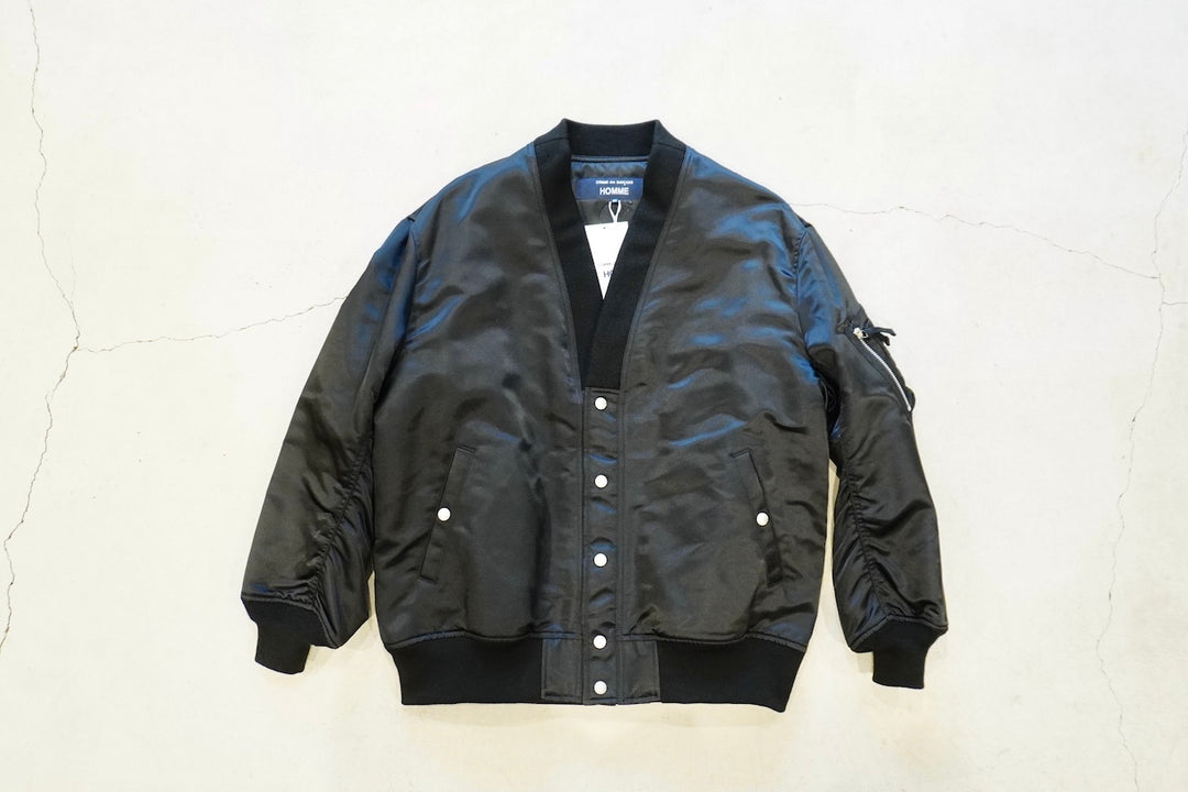 COMME des GARCONS HOMME　ナイロン　ノーカラージャケット COMME des GARCONS HOMME / 綿ナイロンダブルツイル ノーカラー