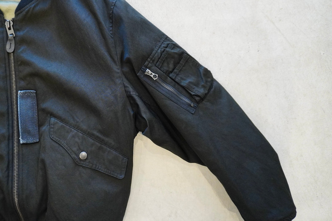 ジャケット・アウター A.PRESSE Vintage Silk L-2B Flight Jacket A.PRESSE / Vintage Silk L-2B Flight Jacket (Black)