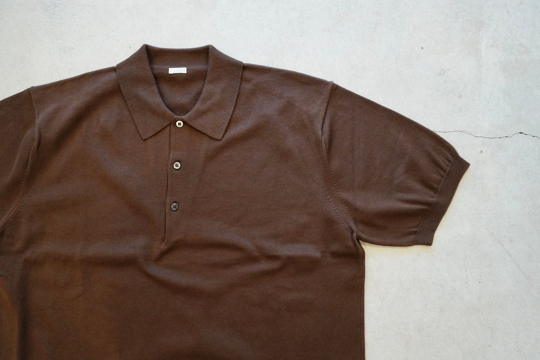 A.PRESSE / Cotton Knit S/S Polo Shirt – web-inter