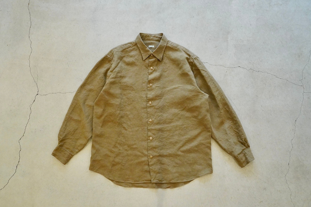 A.PRESSE コットンシャツ　BEIGE A.PRESSE / Hemp Regular Collar Shirt – web-inter