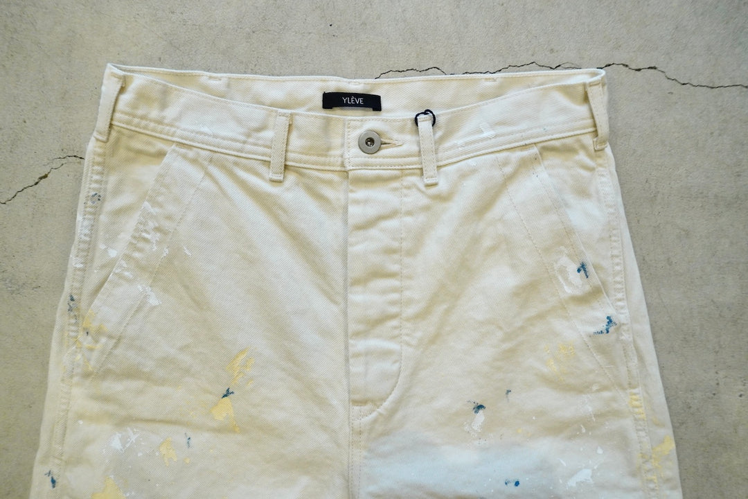 パンツ YLEVE / HAND PAINT DENIM SHORTS セール】YLEVE / HAND PAINT DENIM SHORTS（デニムパンツ）｜YLEVE