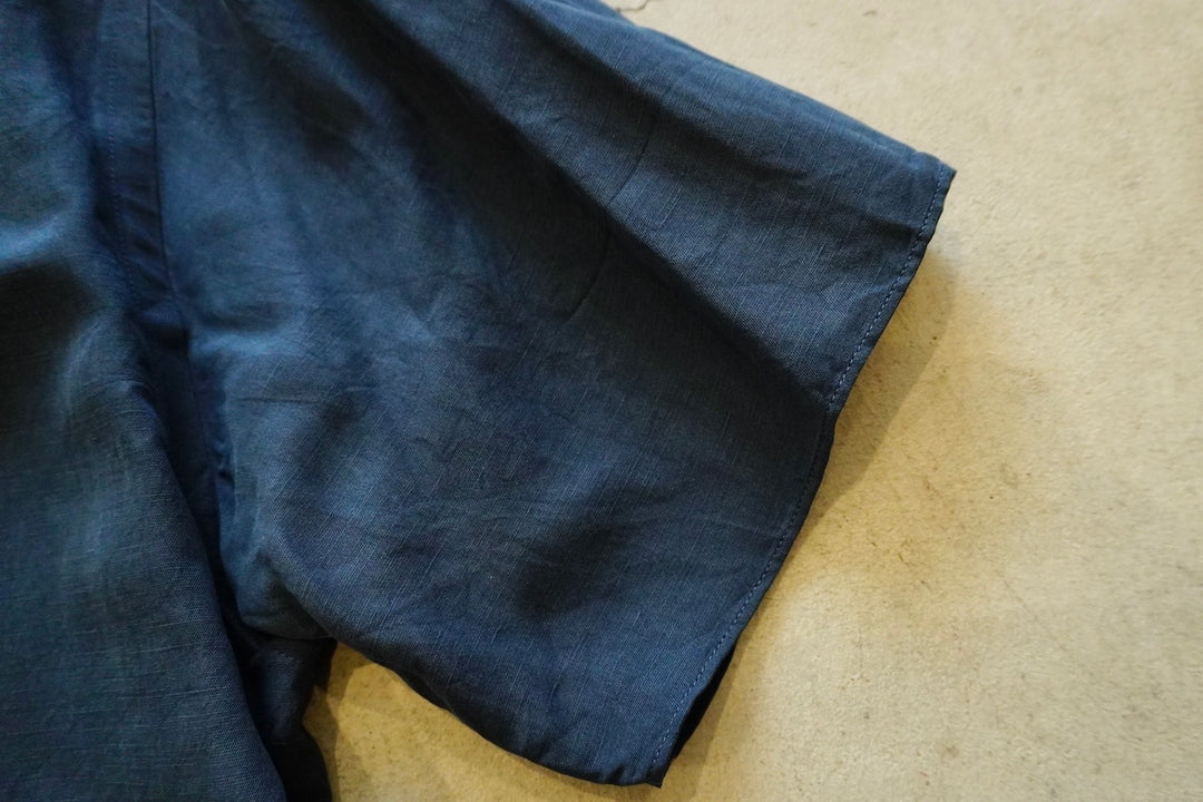 A. PRESSE / Vintage Silk Linen S/S Open Collar Shirt – web-inter