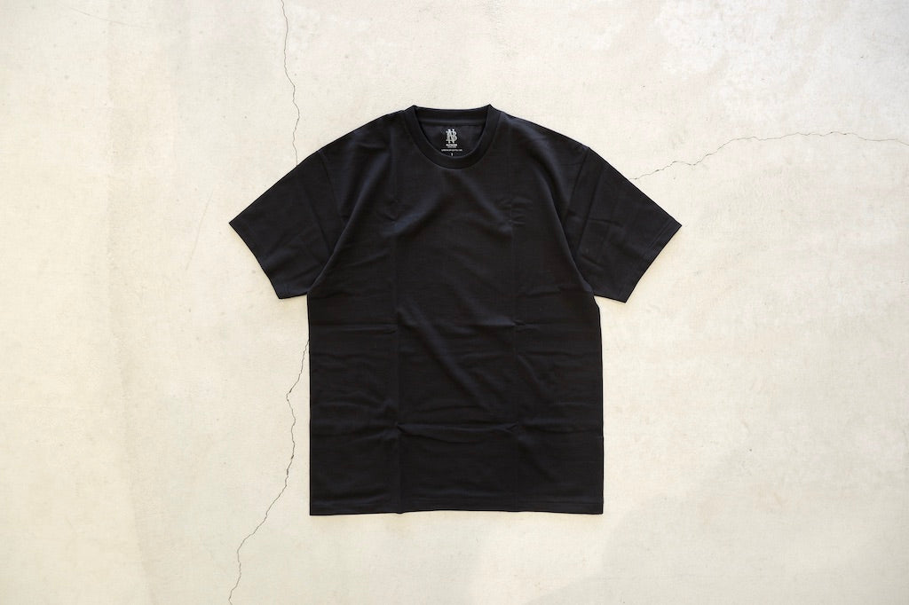 【BATONER】nariwai別注　リネンTシャツ ブラック【size:3】 SALE<30% OFF>BATONER (MEN) / PACK T–SHIRT (PACKAGE