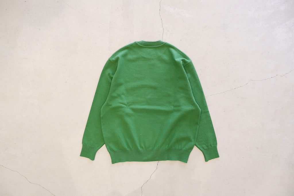 トップス Yonetomi WAVE COTTON KNIT PULLOVER BLACK DEADSTOCK YARN】WAVE COTTON KNIT PULLOVER - Yonetomi STORE